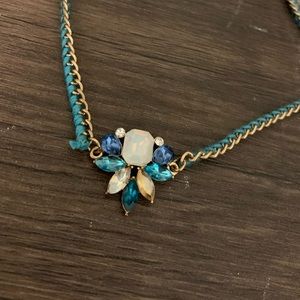 Blue jewel fashion necklace